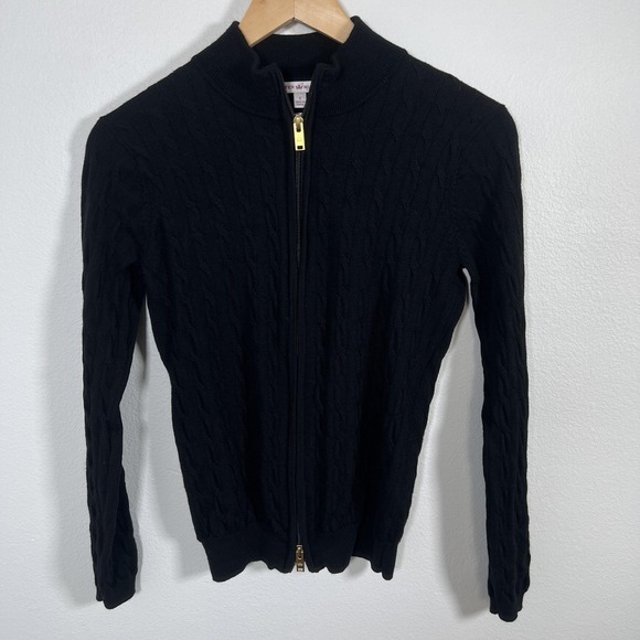 Peter Millar Sweater Womens Small Full Zip Cable Knit Merino Wool Jacket - Picture 1 of 11